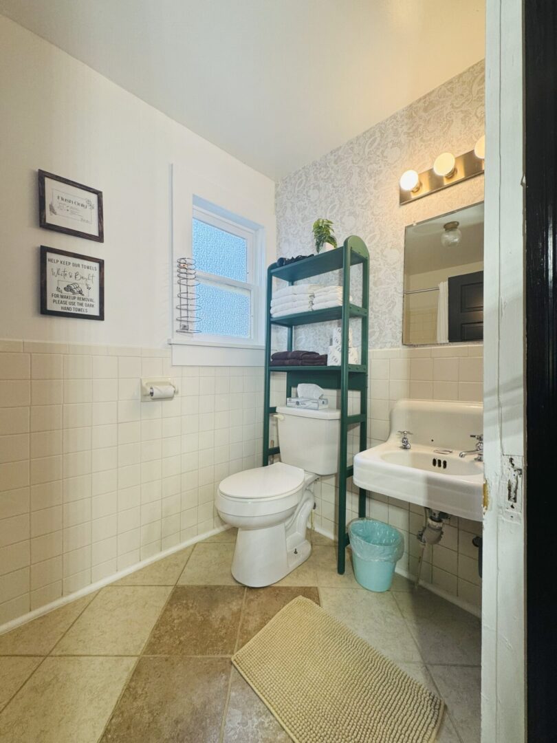 Small bathroom with toilet and sink.